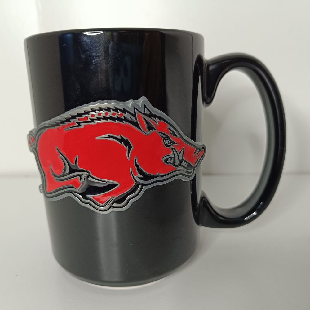Black Red University Of Arkansas Razorbacks 15 Oz Coffee Mug NCAA Dad Mom Alumni